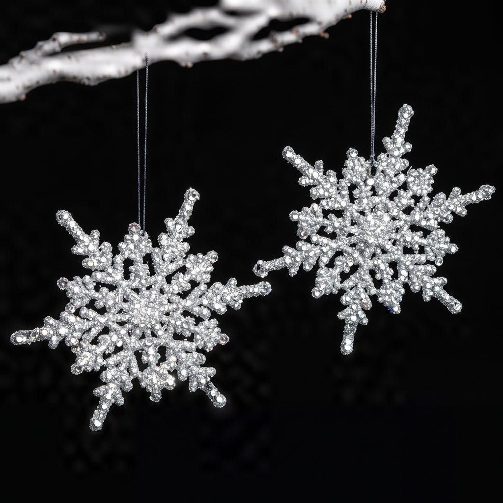 Christmas 3D Snowflake Ornaments – White Snowflake Tree Hanging Decorations