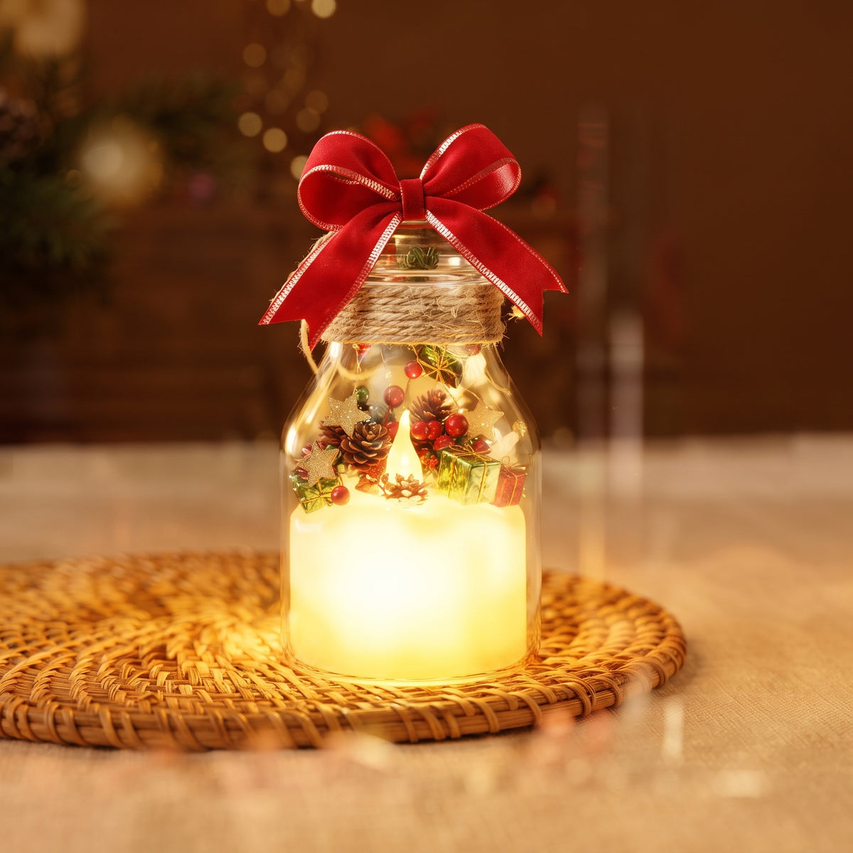 LED Christmas Electronic Candle Lights – Santa Claus, Snowman & Christmas Tree Decorations