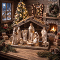 7-Piece Nativity Scene Set – Holy Family Christmas Figurines with Sheep, Religious Holiday Decoration