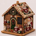 Christmas House Diamond Painting Ornament – Pearl Bead Holiday Craft & Tree Hanging Decoration